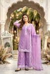 MODERN MUL CHANDERI EMBROIDERY SEQUENCE WORK TOP PALAZZO WITH DUPATTA FESTIVE WEAR WHOLESALE PRICE ETHNIC GARMENT (6)