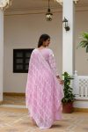 MODERN MUL COTTON LAKHNOWI WORK GOWN BOTTOM WITH DUPATTA FESTIVE WEAR WHOLESALE PRICE ETHNIC GARMENT (9)