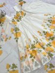MODERN ORGANZA SILK FLORAL PRINT WORK GOWN BOTTOM WITH DUPATTA FESTIVE WEAR WHOLESALE PRICE ETHNIC GARMENT (4)