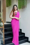 MODERN RANGOLI SILK READY TO WEAR SAREE WITH STITCHED BLOUSE PINK