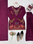 MODERN RAYON HEAVY THREAD WORK TOP PATIYALA WITH DUPATTA WEDDING WEAR WHOLESALE PRICE ETHNIC GARMENT (8)
