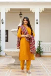 MODERN ROMAN SILK CHIKAN KARI WORK TOP BOTTOM WITH DUPATTA FESTIVE WEAR WHOLESALE PRICE ETHNIC GARMENT (18)