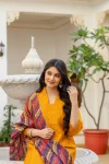 MODERN ROMAN SILK CHIKAN KARI WORK TOP BOTTOM WITH DUPATTA FESTIVE WEAR WHOLESALE PRICE ETHNIC GARMENT (18)