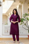 MODERN ROMAN SILK CHIKAN KARI WORK TOP BOTTOM WITH DUPATTA FESTIVE WEAR WHOLESALE PRICE ETHNIC GARMENT (25)