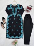 MODERN ROMAN SILK THREAD WORK TOP PENT SET DAILY WEAR WHOLESALE PRICE ETHNIC GARMENT (2)