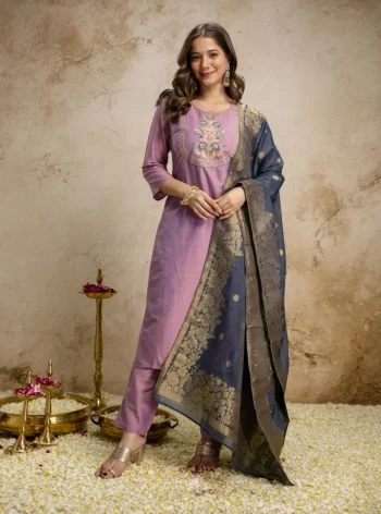 MODERN VETICAN SEQUENCE CODING EMBROIDERY WORK TOP BOTTOM WITH DUPATTA ONION