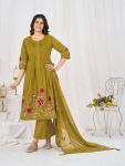MOST PICKED COTTON MULTI-THREAD EMBROIDERY WITH LUP WORK TOP BOTTOM WITH DUPATTA FESTIVE WEAR WHOLESALE PRICE ETHNIC GARMENT (23)
