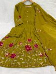 MOST PICKED COTTON MULTI-THREAD EMBROIDERY WITH LUP WORK TOP BOTTOM WITH DUPATTA FESTIVE WEAR WHOLESALE PRICE ETHNIC GARMENT (23)
