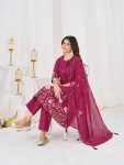 MOST PICKED COTTON MULTI-THREAD EMBROIDERY WITH LUP WORK TOP BOTTOM WITH DUPATTA FESTIVE WEAR WHOLESALE PRICE ETHNIC GARMENT (29)