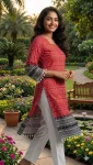 NEW ARRIVAL COTTON DIGITAL PRINT WITH KODI BORDER KURTI BOTTOM SET DAILY WEAR WHOLESALE PRICE ETHNIC GARMENT (6)