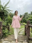 NEW ARRIVAL COTTON HEART EMBROIDERED WORK TOP PENT SET CASUAL WEAR WHOLESALE PRICE ETHNIC GARMENT (6)