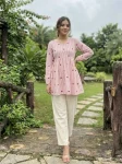 NEW ARRIVAL COTTON HEART EMBROIDERED WORK TOP PENT SET CASUAL WEAR WHOLESALE PRICE ETHNIC GARMENT (6)