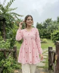 NEW ARRIVAL COTTON HEART EMBROIDERED WORK TOP PENT SET CASUAL WEAR WHOLESALE PRICE ETHNIC GARMENT (6)