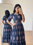 NEW ARRIVAL COTTON PRINTED WORK ONE PIECE DRESS DAILY WEAR WHOLESALE PRICE ETHNIC GARMENT (9)