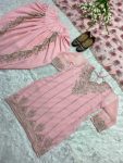 NEW ARRIVAL GEORGETTE EMBROIDERY 5 MM SEQUENCE WORK TOP DHOTI SALWAR WITH DUPATTA FESTIVE WEAR WHOLESALE PRICE ETHNIC GARMENT (3)