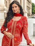 NEW ARRIVAL GEORGETTE PRINTED WITH REAL MIRROR HAND WORK, DHAGA ZARI + SEQUENCE WORK TOP PALAZZO WITH DUPATTA FESTIVE WEAR WHOLESALE PRICE ETHNIC GARMENT (16)
