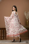 NEW ARRIVAL GEORGETTE PRINTED WORK GOWN WITH DUPATTA DAILY WEAR WHOLESALE PRICE ETHNIC GARMENT (4)