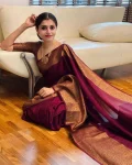 NEW ARRIVAL LICHI SILK BANARASI WEAVING WORK SAREE WITH UNSTITCHED BLOUSE FESTIVE WEAR WHOLESALE PRICE ETHNIC GARMENT (5)