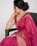 NEW ARRIVAL LICHI SILK RICH PALLU & JACQUARD WORK SAREE WITH UNSTITCHED BLOUSE FESTIVE WEAR WHOLESALE PRICE ETHNIC GARMENT (4)