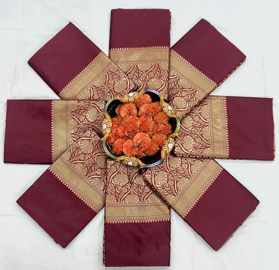 NEW ARRIVAL LICHI SILK RICH PALLU & JACQUARD WORK SAREE WITH UNSTITCHED BLOUSE FESTIVE WEAR WHOLESALE PRICE ETHNIC GARMENT (7)