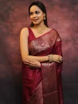 NEW ARRIVAL LICHI SILK RICH PALLU & JACQUARD WORK SAREE WITH UNSTITCHED BLOUSE FESTIVE WEAR WHOLESALE PRICE ETHNIC GARMENT (2)