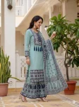 NEW ARRIVAL MUSLIN DIGITAL PRINT WITH LATKAN AND REAL MIRROR WORK TOP PALAZZO WITH DUPATTA DAILY WEAR WHOLESALE PRICE ETHNIC GARMENT (9)