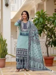 NEW ARRIVAL MUSLIN DIGITAL PRINT WITH LATKAN AND REAL MIRROR WORK TOP PALAZZO WITH DUPATTA RAMA
