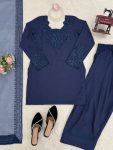 NEW ARRIVAL NATURAL CREPE THREAD WITH SEQUENCE WORK TOP PATIYALA WITH DUPATTA FESTIVE WEAR WHOLESALE PRICE ETHNIC GARMENT (2)