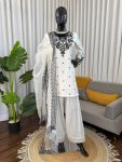 NEW ARRIVAL NATURAL CREPE THREAD WITH SEQUENCE WORK TOP PATIYALA WITH DUPATTA FESTIVE WEAR WHOLESALE PRICE ETHNIC GARMENT (14)