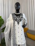 NEW ARRIVAL NATURAL CREPE THREAD WITH SEQUENCE WORK TOP PATIYALA WITH DUPATTA FESTIVE WEAR WHOLESALE PRICE ETHNIC GARMENT (14)