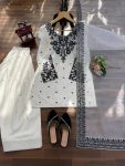 NEW ARRIVAL NATURAL CREPE THREAD WITH SEQUENCE WORK TOP PATIYALA WITH DUPATTA FESTIVE WEAR WHOLESALE PRICE ETHNIC GARMENT (14)