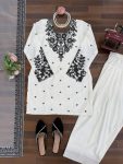 NEW ARRIVAL NATURAL CREPE THREAD WITH SEQUENCE WORK TOP PATIYALA WITH DUPATTA FESTIVE WEAR WHOLESALE PRICE ETHNIC GARMENT (14)