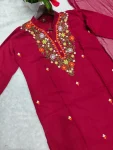 NEW ARRIVAL RAYON EMBROIDERY WORK TOP BOTTOM WITH DUPATTA FESTIVE WEAR WHOLESALE PRICE ETHNIC GARMENT (8)