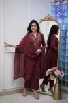 NEW ARRIVAL RAYON EMBROIDERY WORK TOP BOTTOM WITH DUPATTA FESTIVE WEAR WHOLESALE PRICE ETHNIC GARMENT (8)