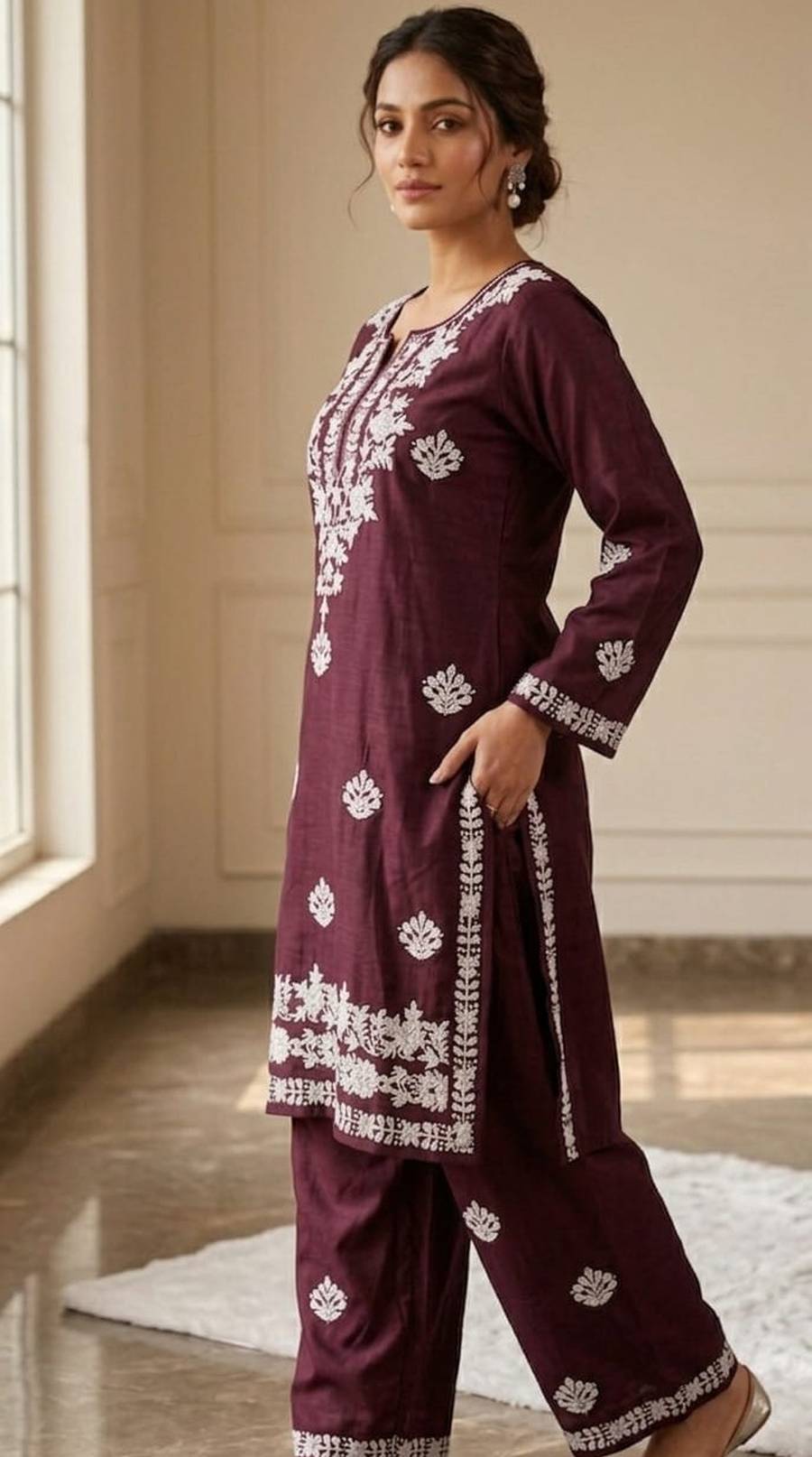 NEW ARRIVAL RAYON EMBROIDERY WORK TOPPENT SET DAILY WEAR WHOLESALE PRICE ETHNIC GARMENT (5)