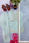 NEW ARRIVAL ROMAN GLASS SILK EMBROIDERY SEQUENCE WITH RIVET MOTI WORK KID’S TOP PATIYALA WITH DUPATTA FESTIVE WEAR WHOLESALE PRICE ETHNIC GARMENT (9)