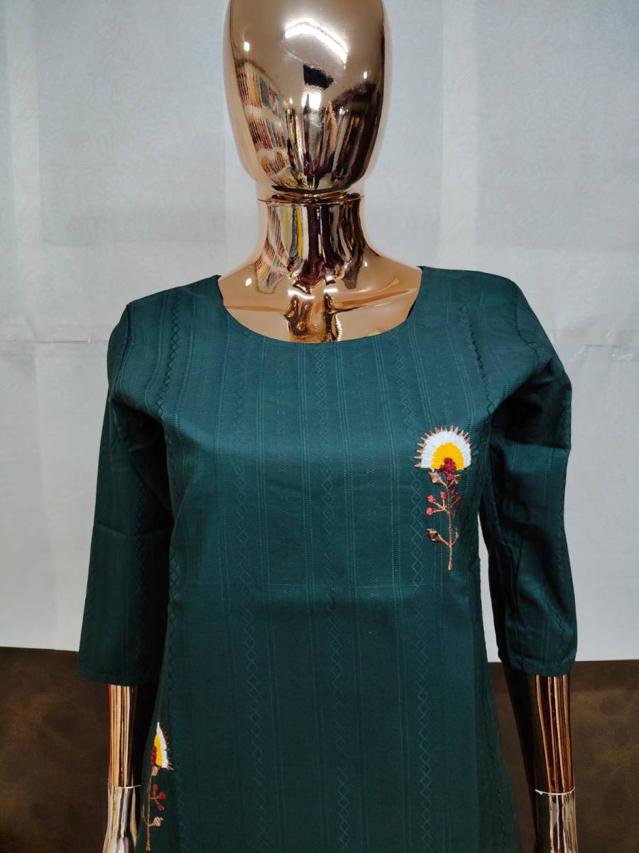 NEW ARRIVAL SILK HANDMADE EMBROIDERY WORK KURTI FESTIVE WEAR WHOLESALE PRICE ETHNIC GARMENT (1)