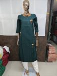 NEW ARRIVAL SILK HANDMADE EMBROIDERY WORK KURTI FESTIVE WEAR WHOLESALE PRICE ETHNIC GARMENT (10)