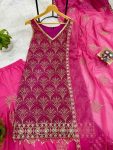 PRINTED WITH EMBROIDERY AND FANCY LACE WORK TOP PALAZZO WITH DUPATTA FESTIVE WEAR WHOLESALE PRICE ETHNIC GARMENT (5)