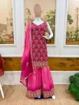 PRINTED WITH EMBROIDERY AND FANCY LACE WORK TOP PALAZZO WITH DUPATTA FESTIVE WEAR WHOLESALE PRICE ETHNIC GARMENT (5)