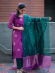 RICH LOOK ART SILK WEAVING WORK TOP BOTTOM WITH DUPATTA FESTIVE WEAR WHOLESALE PRICE ETHNIC GARMENT (4)