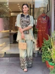 RICH LOOK BURBERRY SILK MIRROR WORK CO-ORD SET DAILY WEAR WHOLESALE PRICE ETHNIC GARMENT (4)