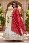 RICH LOOK CHINON EMBROIDERY PIPE VAL AND SEQUENCE WORK LEHENGA CHOLI WITH DUPATTA FESTIVE WEAR WHOLESALE PRICE ETHNIC GARMENT (1)