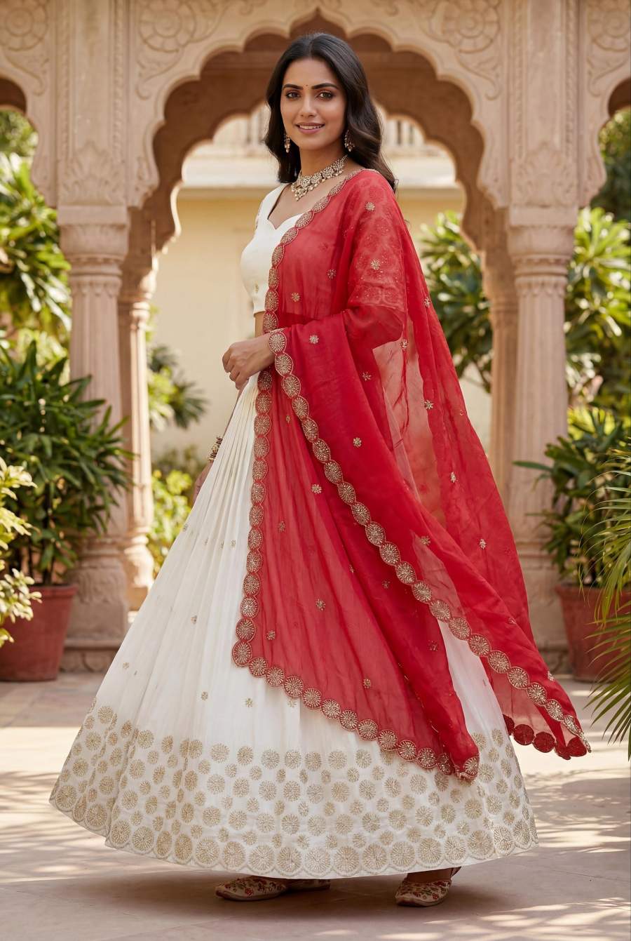 RICH LOOK CHINON EMBROIDERY PIPE VAL AND SEQUENCE WORK LEHENGA CHOLI WITH DUPATTA FESTIVE WEAR WHOLESALE PRICE ETHNIC GARMENT (13)