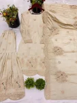 RICH LOOK CHINON SILK EMBROIDERY CODING DORI-3 MM SEQUENCE WORK TOP SHARARA WITH DUPATTA FESTIVE WEAR WHOLESALE PRICE ETHNIC GARMENT (4)