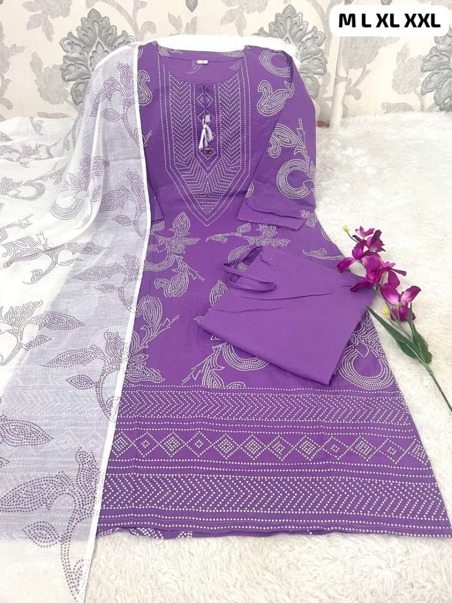 RICH LOOK COTTON PRINT WITH MIRROR WORK TOP BOTTOM WITH DUPATTA FESTIVE WEAR WHOLESALE PRICE ETHNIC GARMENT (5)