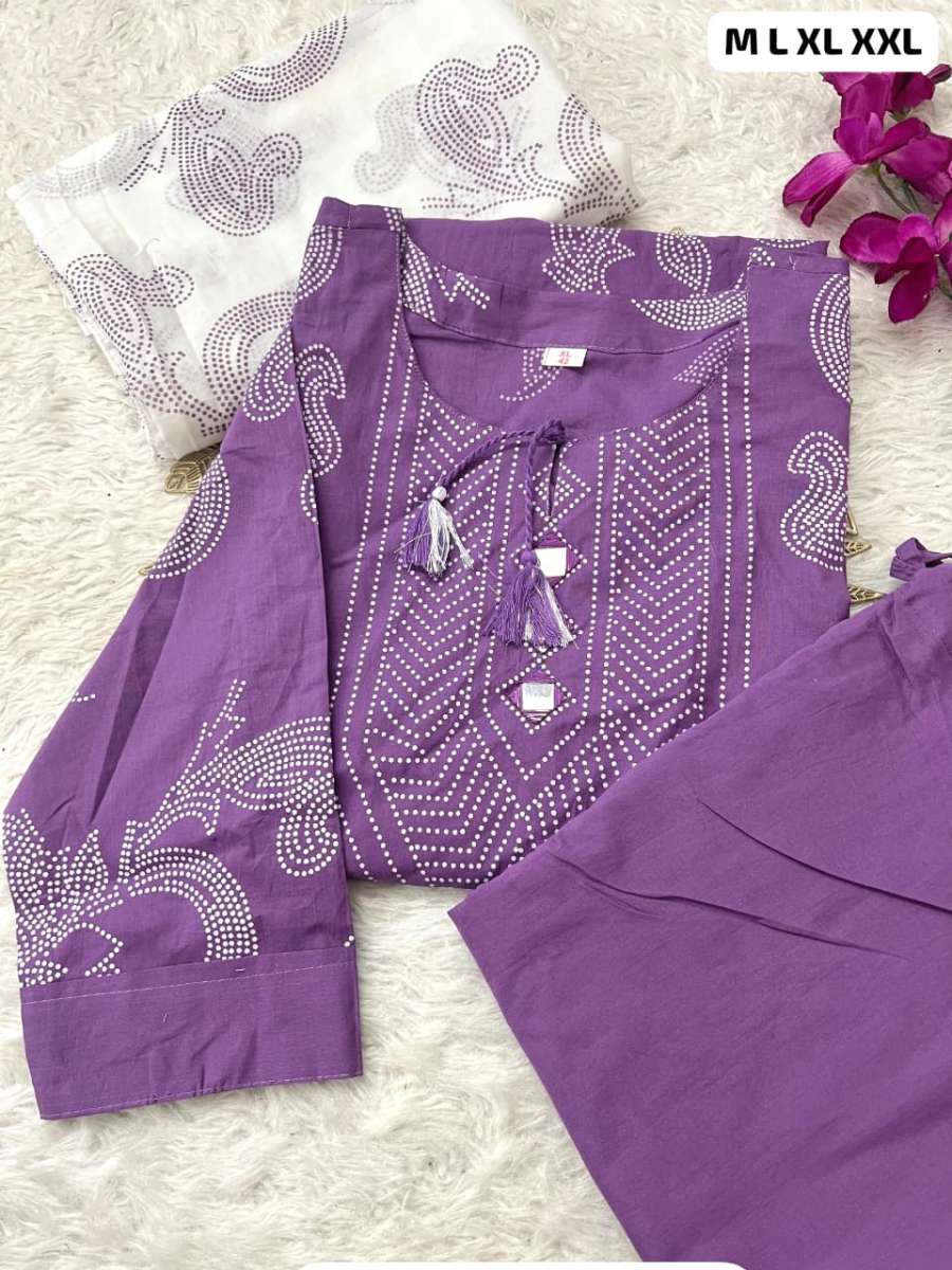 RICH LOOK COTTON PRINT WITH MIRROR WORK TOP BOTTOM WITH DUPATTA FESTIVE WEAR WHOLESALE PRICE ETHNIC GARMENT (6)