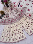 RICH LOOK CREPE SILK MULTI COTTON DHGA WITH 5 MM EMBROIDERY WORK TOP PALAZZO WITH DUPATTA FESTIVE WEAR WHOLESALE PRICE ETHNIC GARMENT (2)