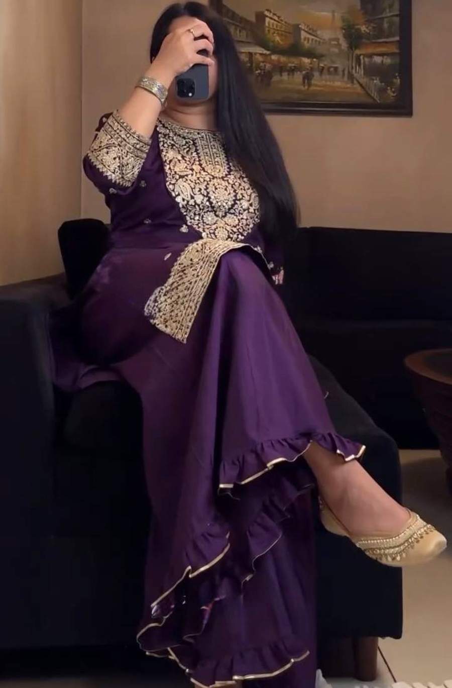 RICH LOOK GEORGETTE CODING WITH SEQUENCE WORK TOP PALAZZO WITH DUPATTA FESTIVE WEAR WHOLESALE PRICE ETHNIC GARMENT (5)
