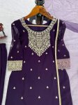 RICH LOOK GEORGETTE CODING WITH SEQUENCE WORK TOP PALAZZO WITH DUPATTA FESTIVE WEAR WHOLESALE PRICE ETHNIC GARMENT (2)